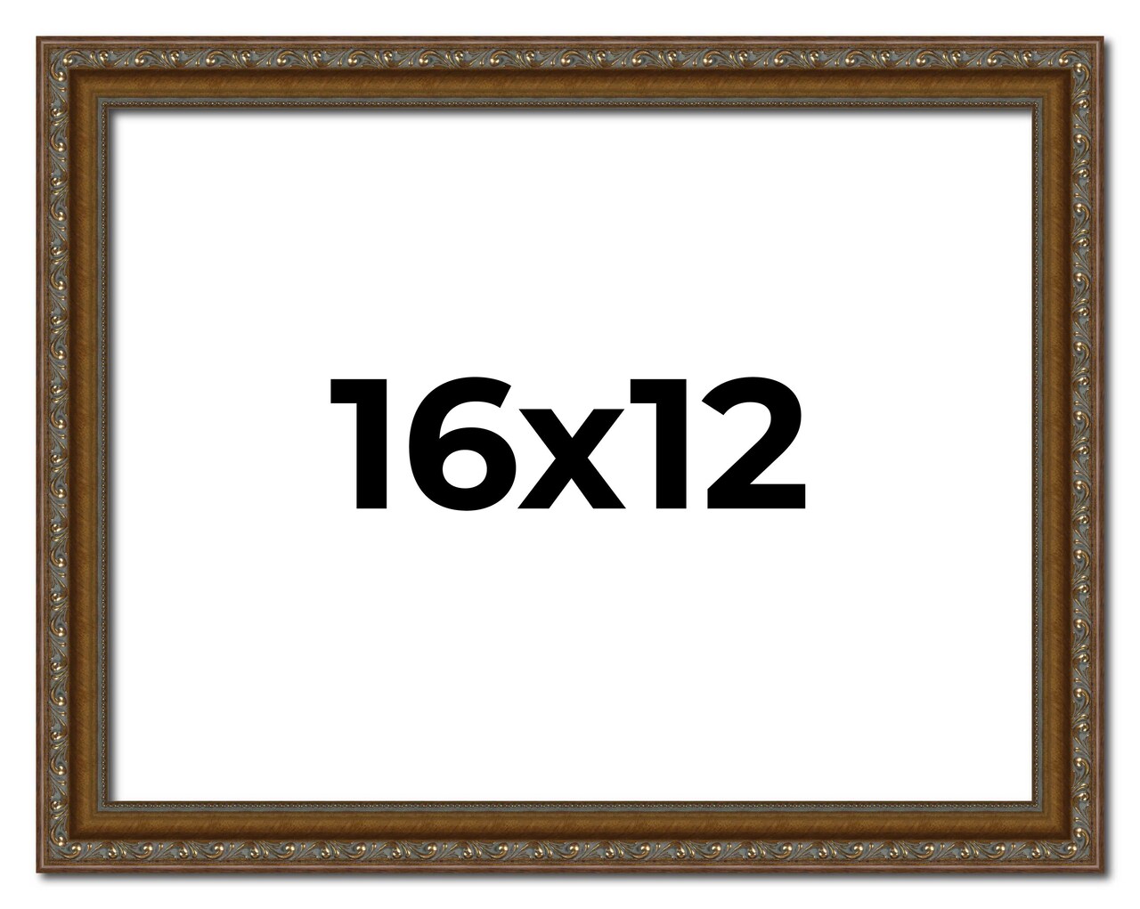 12x16 Sculpted Picture Frame with UV-Resistant Acrylic & Acid Free Backing, Available in 5 Finishes - Black, Blue, Gold, Silver, and White
